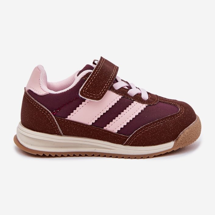 Scarpe sportive per le scarpe da ginnastica per il velcro marrone
