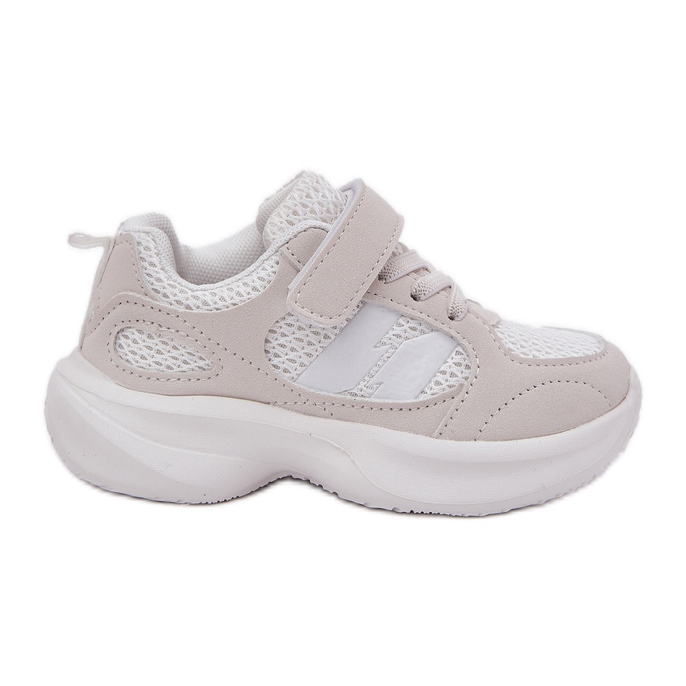 Scarpe da ginnastica sneaker sneaker con velcro bianco bianca