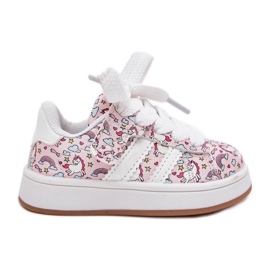 Scarpe sportive per ragazze con un motivo unicorno rosa