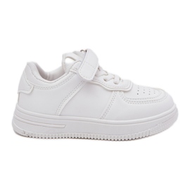 Scarpe sportive per bambini con eco in pelle bianca