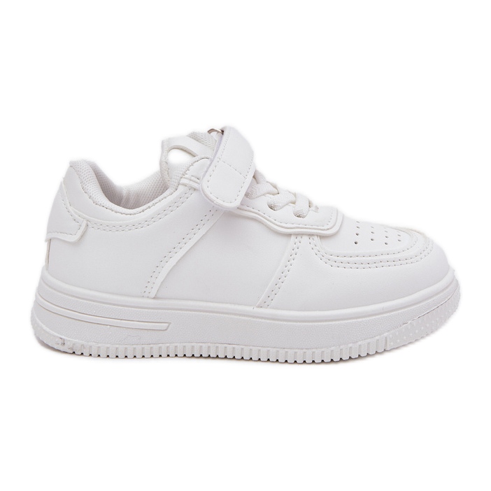 Scarpe sportive per bambini con eco in pelle bianca