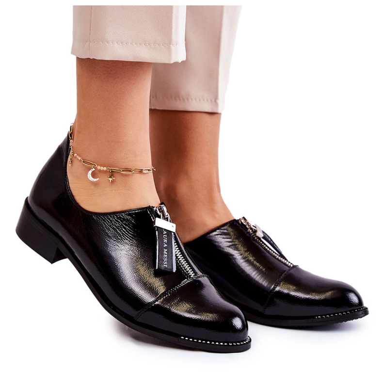 Scarpe da donna Laura Messi Varnished 2532 Black nero