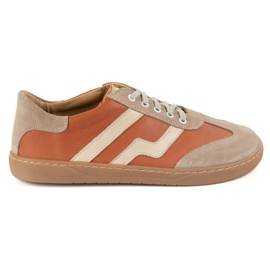 Scarpe in pelle da donna a piedi nudi Olivier Eliza Rude arancia