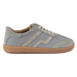 Scarpe in pelle da donna a piedi nudi Olivier Eliza Grey grigio
