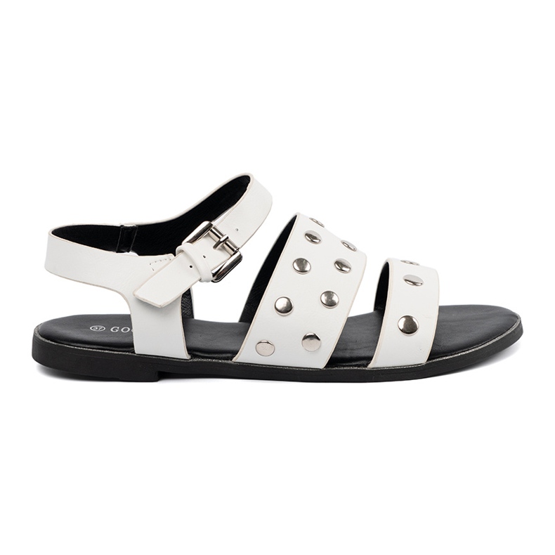 Goodin Sandali bianchi con borchie bianca