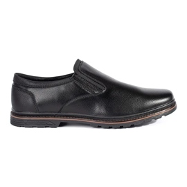 Le scarpe da uomo sono scivolate nere nero