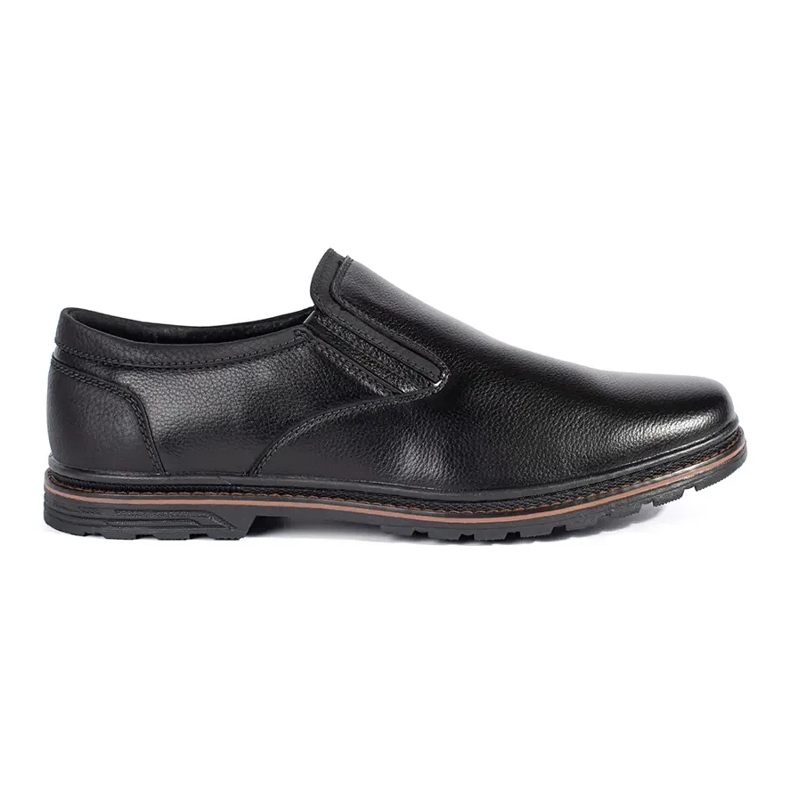 Le scarpe da uomo sono scivolate nere nero