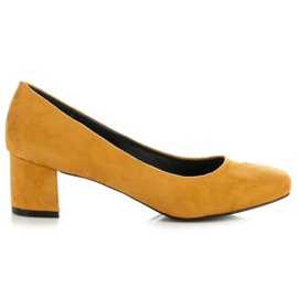 Vices New Collection Décolleté classiche in camoscio giallo