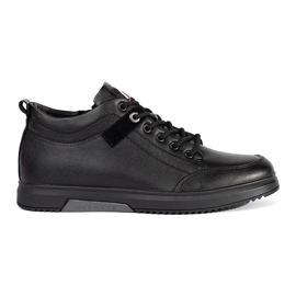 Scarpe legate da uomini neri nero
