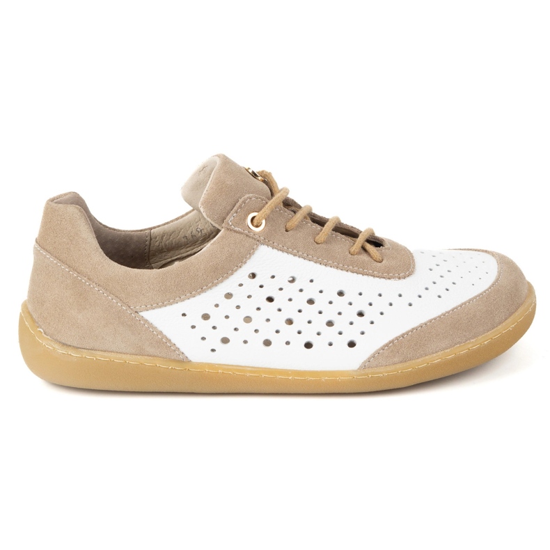 Olivier Sneaker minimaliste da donna a piedi nudi 1769Pol perforato bianco
