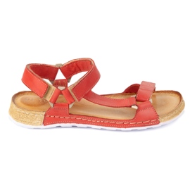 Olivier Sandali femminili a piedi nudi Kallia Leather Red 0782W rosso