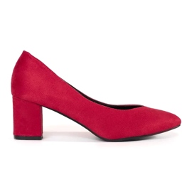Goodin Pompe per donne in pelle scamosciata rossa rosso