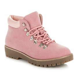 Vices New Collection Trapper in pelle scamosciata rosa