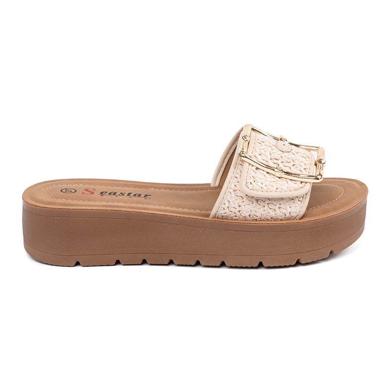 Seastar Pantofole decorate con un morsetto dorato d'oro