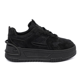 Sneaker femminili con pizzo nero