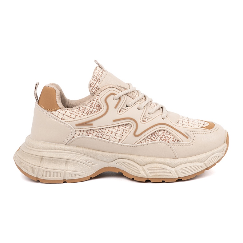 Sneaker Leggero Beige Women sulla piattaforma
