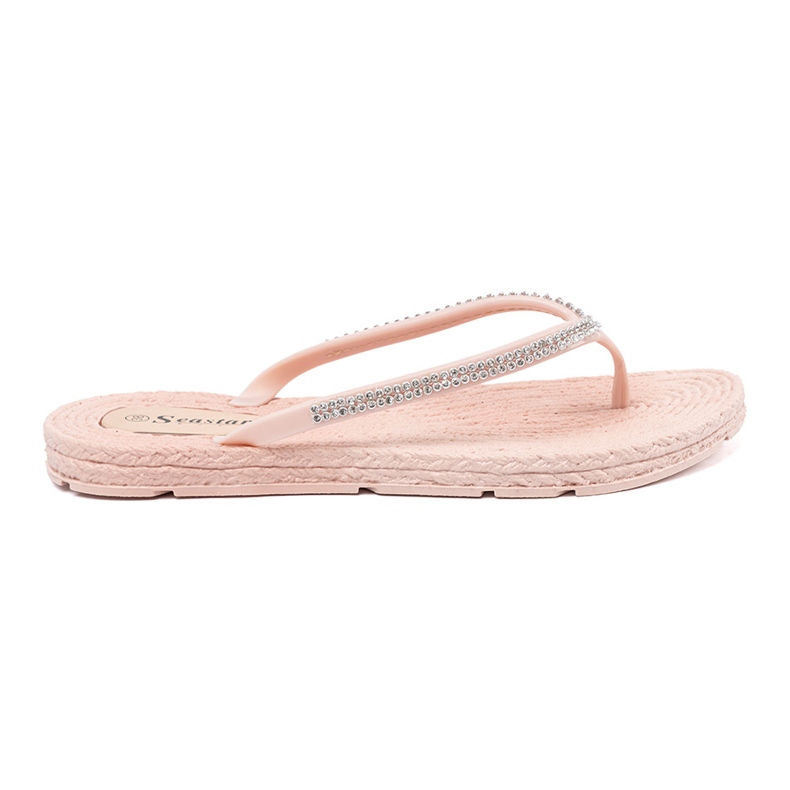 Seastar Flip rosa chiaro -flips con zirconi