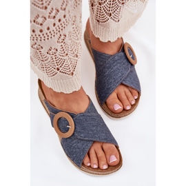 Zeppe femminili con un decorativo inblu rv000012 blu blu blu
