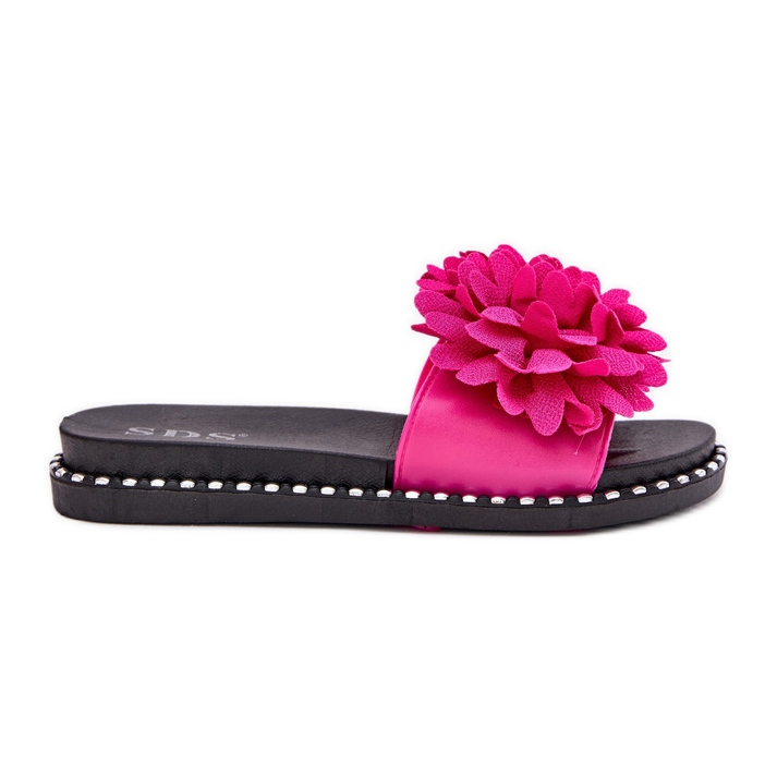 Flop da donna decorate con fiori fucsiani rosa