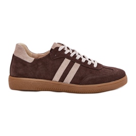 Zazoo N1068 Sneaker al cioccolato femminile in pelle scamosciata marrone