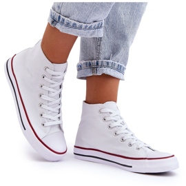 Sneaker classiche bianche alte femminili bianco