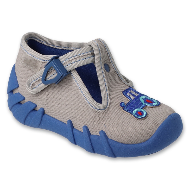 Sliponi per bambini Befado 110p513 Trattore applicazione grigio