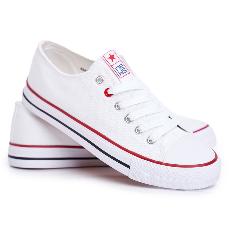 News Sneakers In Tessuto Da Donna, Colore Bianco bianca
