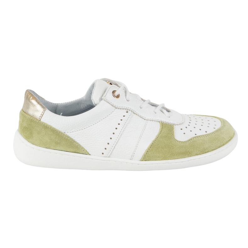 Scarpe in pelle a piedi nudi Olivier 1773Pol - Sneaker bianche e verdi minimaliste leggere bianco