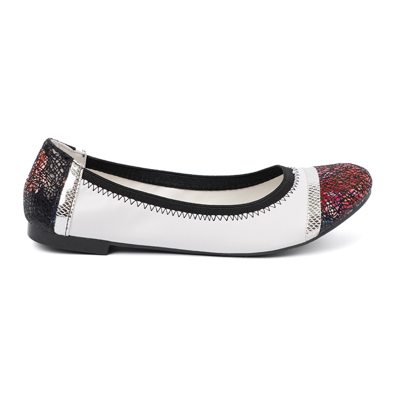 Goodin Ballerine bianche con elementi decorativi bianca
