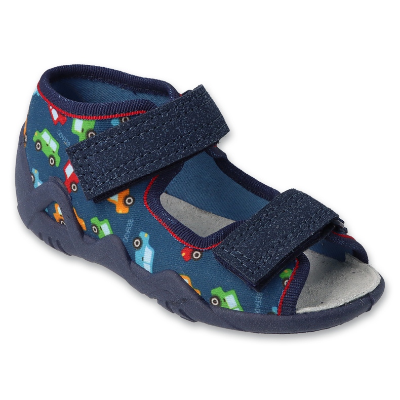 Slipisti per bambini di Befado 350p056 Inserto in pelle blu