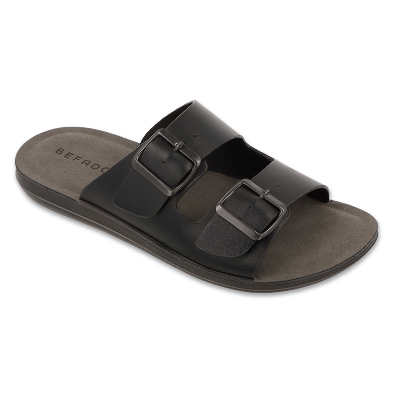 Flip di cuoio da uomo Befado Flip 158M025 NERO