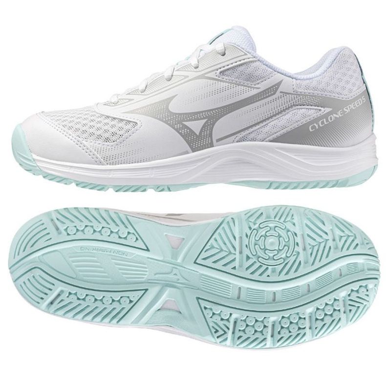 Mizuno Cyclone Velocità 5 V1GC258045 Scarpe da pallavolo bianca