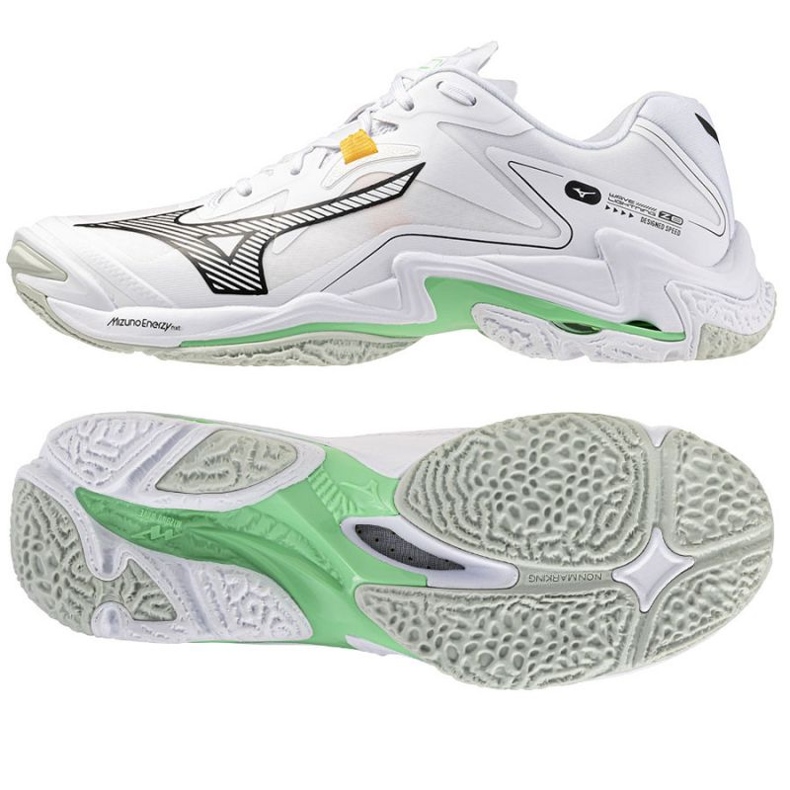 Mizuno Wave Lightning Z8 V1GA240016 Scarpe da pallavolo bianca
