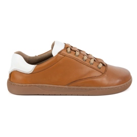 Olivier Sneaker a piedi nudi da donna - scarpe in pelle marrone