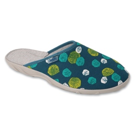 Pantofole da donna Befado con motivo 235D203 verde
