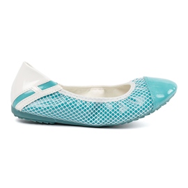 Ballerine blu con un colino bianco