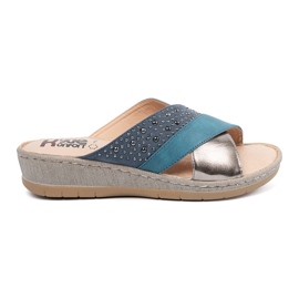 Shelvt Spicchi blu con borchie argentate