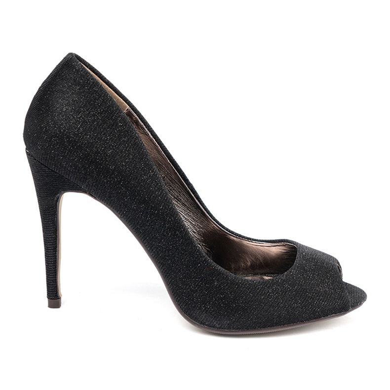 Seastar Pompe glitter nere con dita nude nero