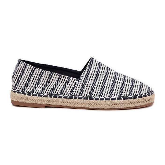 Espadrille maschili con blu navy in treccia