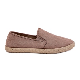 Sneaker maschili di espadrilles con eco scamosciata dark beige