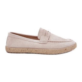 Mocassini da uomo con treccia beige