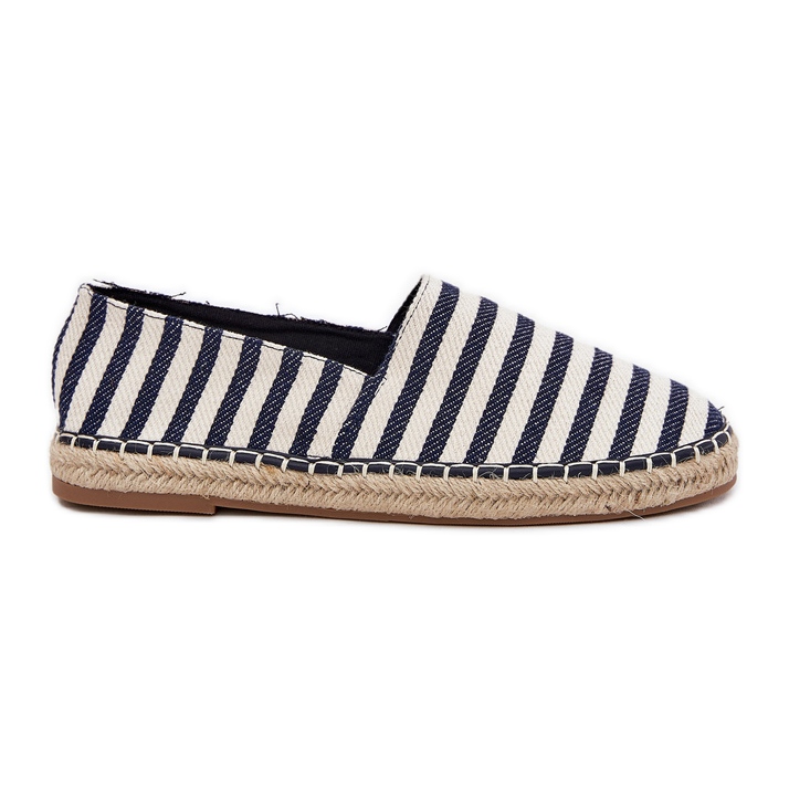Espadrille da uomo con blu scuro a strisce