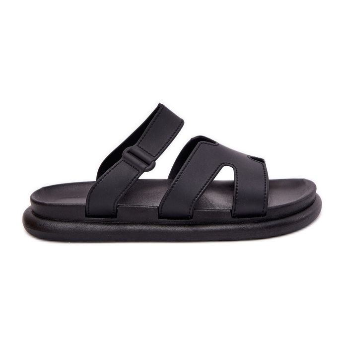 Pantofole di gomma da donna con una cintura nera nero