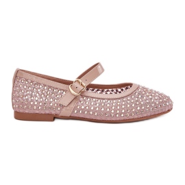 Ballerine femminili decorate con cintura e beige