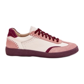 Sneaker in pelle da donna Zazoo N1202 Pink rosa