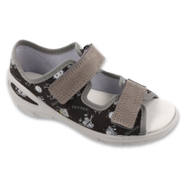Slifori per bambini di Befado PU 063x025 Inserto in pelle nero