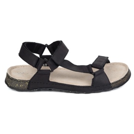 Olivier Sandali in pelle maschile wasak 0243w nero