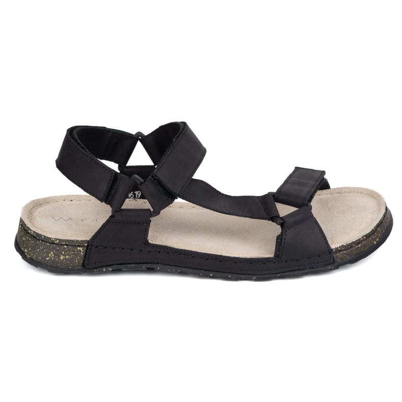 Olivier Sandali in pelle maschile wasak 0243w nero