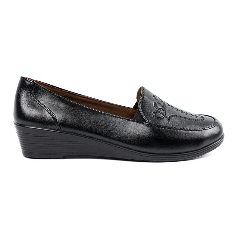 Scarpe da donna con ricamo decorativo nero