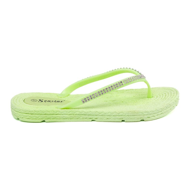 Seastar Flip -flip verdi con zirconi verde